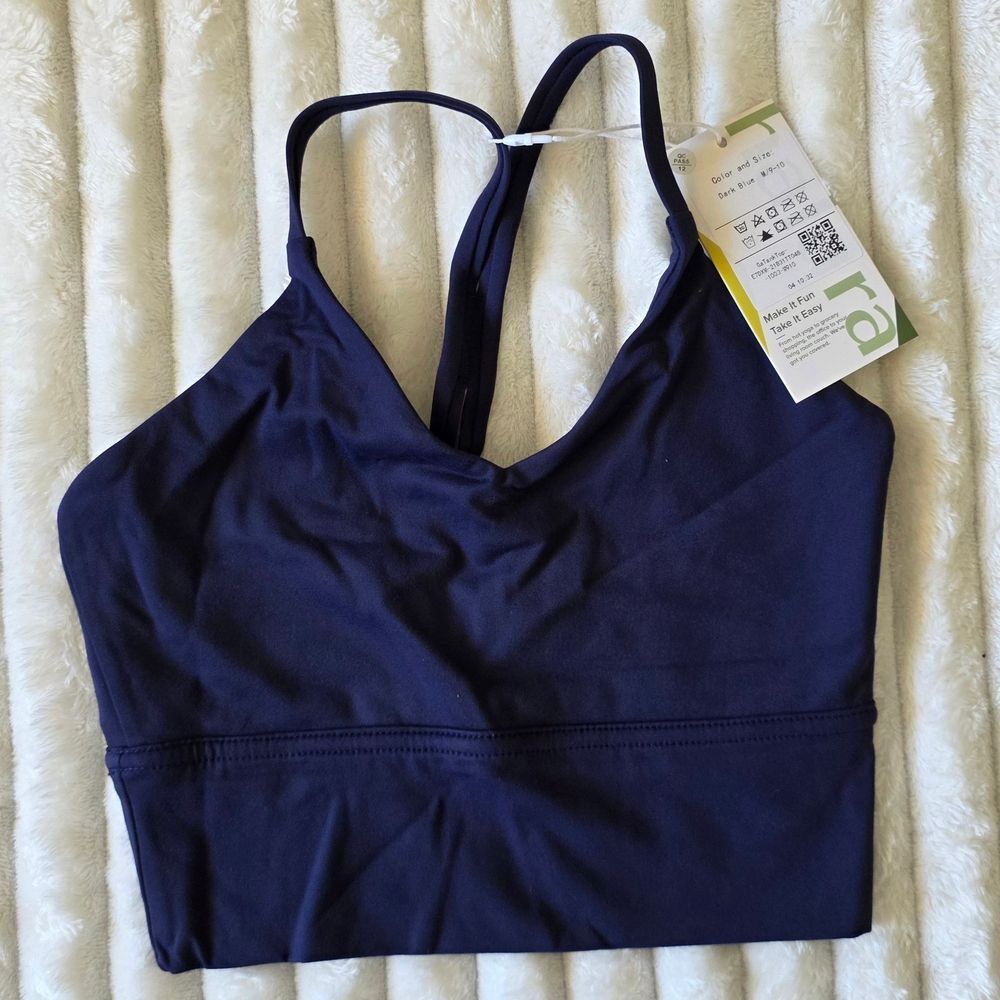 HALARA Girls Dark Blue Cropped Tank; Medium